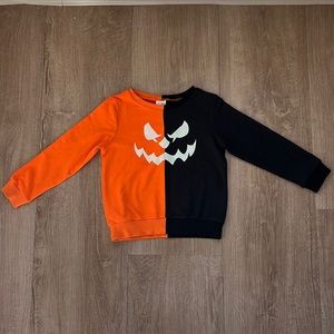 Patpat Unisex Toddler Glow in the Dark Graphic Sweatshirt Orange & Black Sz 4-5